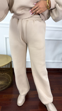 Bawełniany komplet dresowy Cira beżowy