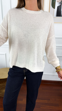 Wełniany sweter Zaria śmietanka