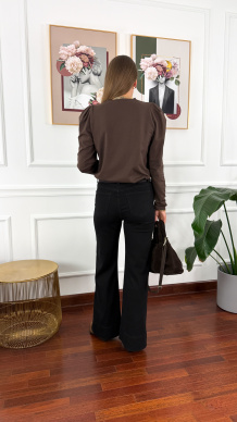 Bawełniana bluzka Renza czekoladowa