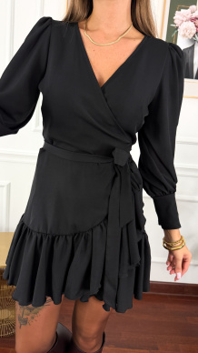 Wiskozowa sukienka Bianca czarna