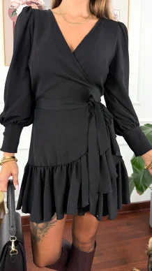 Wiskozowa sukienka Bianca czarna