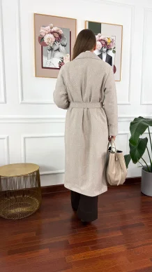 Kaszmirowy płaszcz Vita beżowy