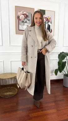 Kaszmirowy płaszcz Vita beżowy