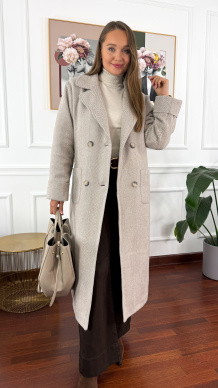 Kaszmirowy płaszcz Vita beżowy