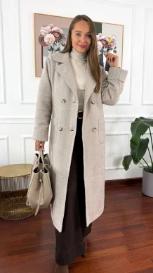 Kaszmirowy płaszcz Vita beżowy