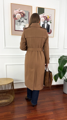 Wełniany płaszcz Lucia camel