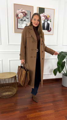 Wełniany płaszcz Lucia camel