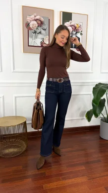 Spodnie dzwony Zarina denim