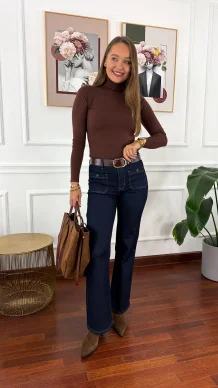 Spodnie dzwony Zarina denim