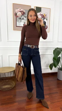 Spodnie dzwony Zarina denim