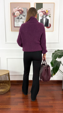 Wiskozowe spodnie dzwony Tulia czarne