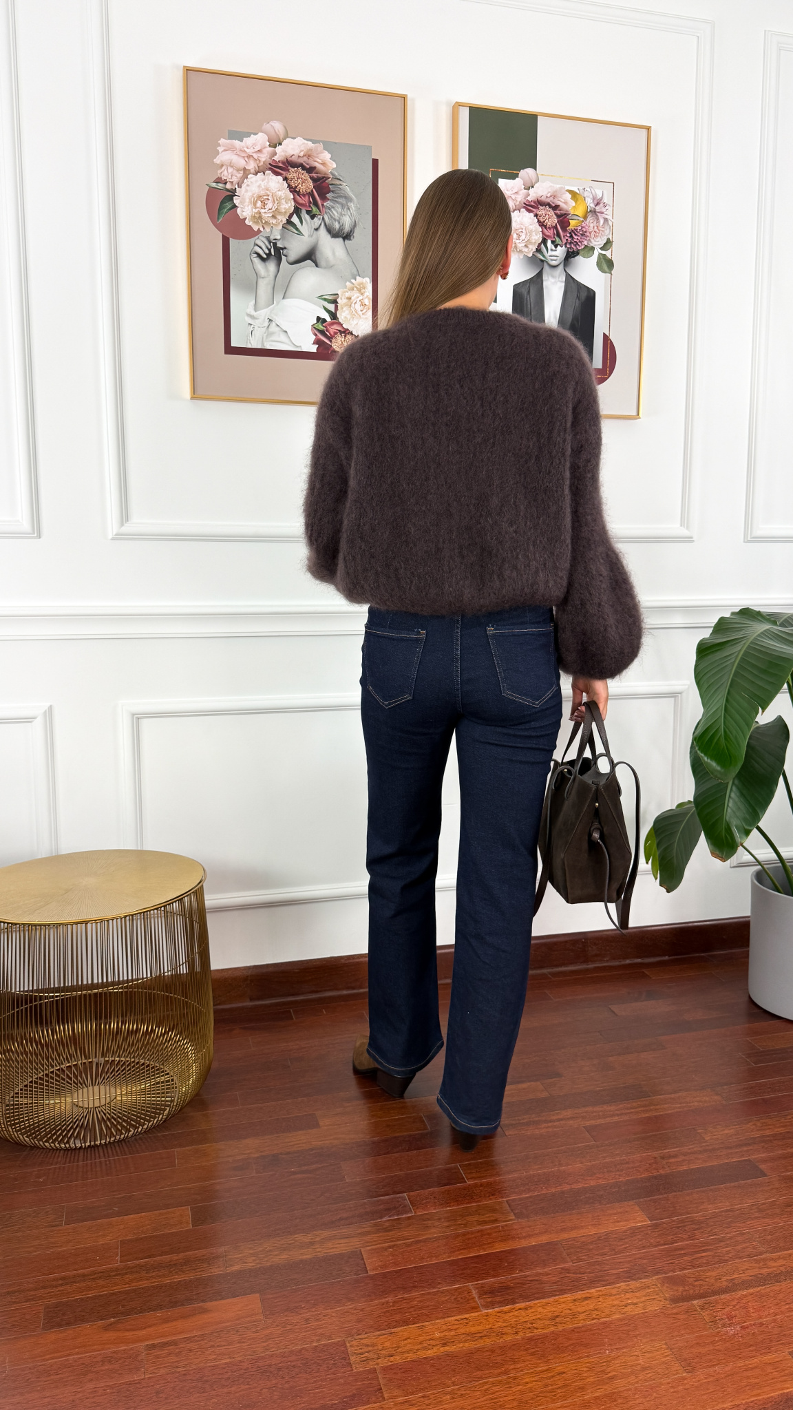 Moherowy sweter Maja czekoladowy