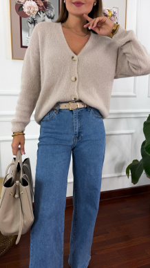 Alpakowy kardigan Zaida beżowy