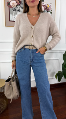 Spodnie wide-leg Moia denim