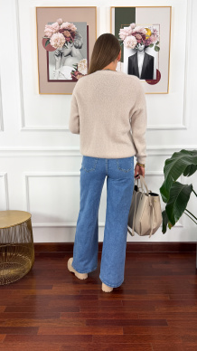 Spodnie wide-leg Moia denim