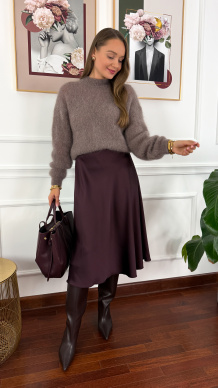 Moherowy półgolf Ingrid taupe