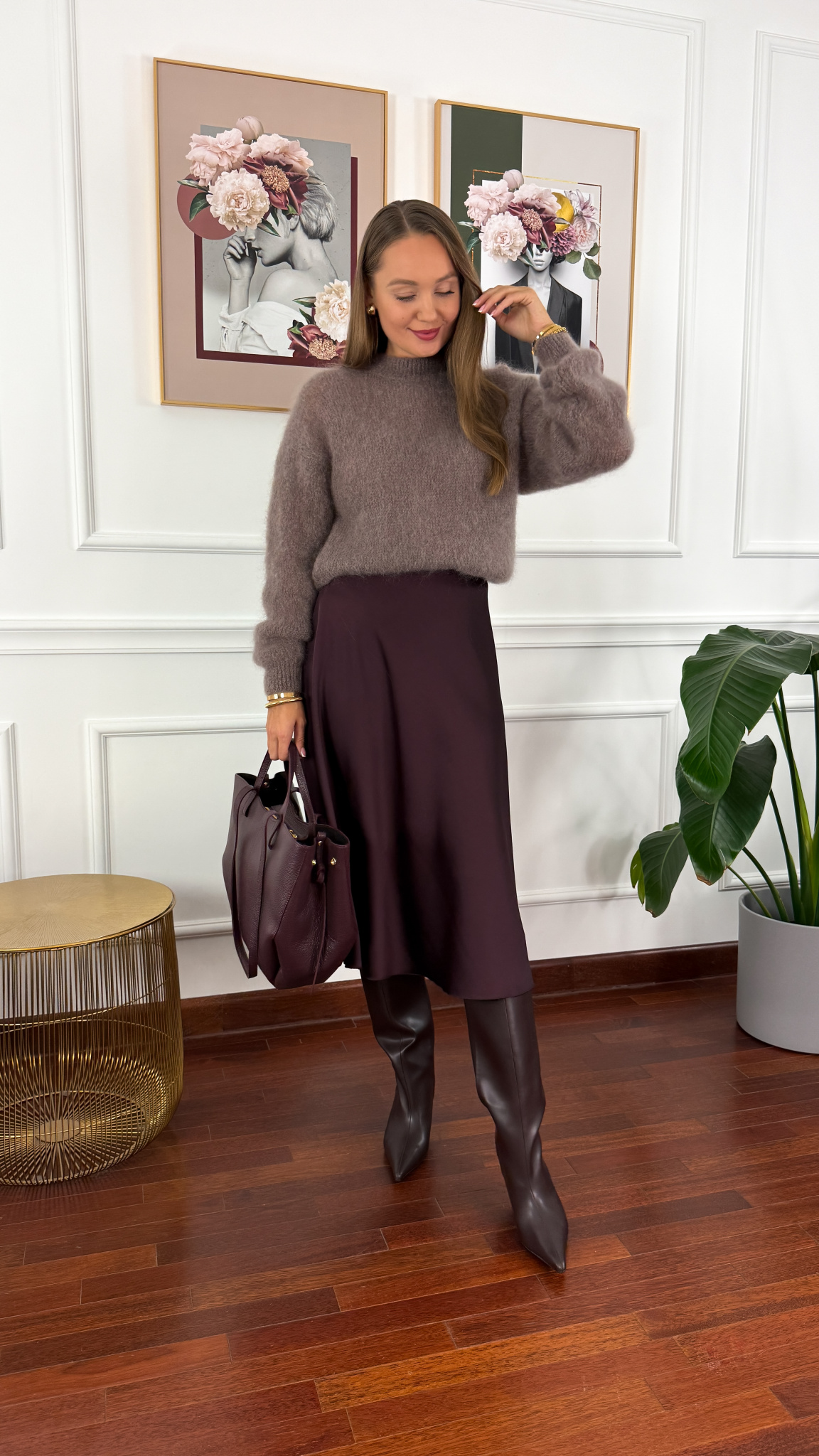 Moherowy półgolf Ingrid taupe