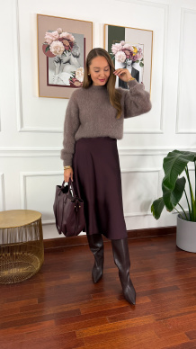 Moherowy półgolf Ingrid taupe