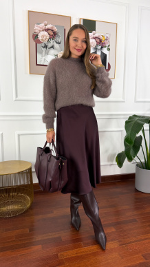 Moherowy półgolf Ingrid taupe