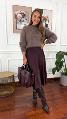 Moherowy półgolf Ingrid taupe