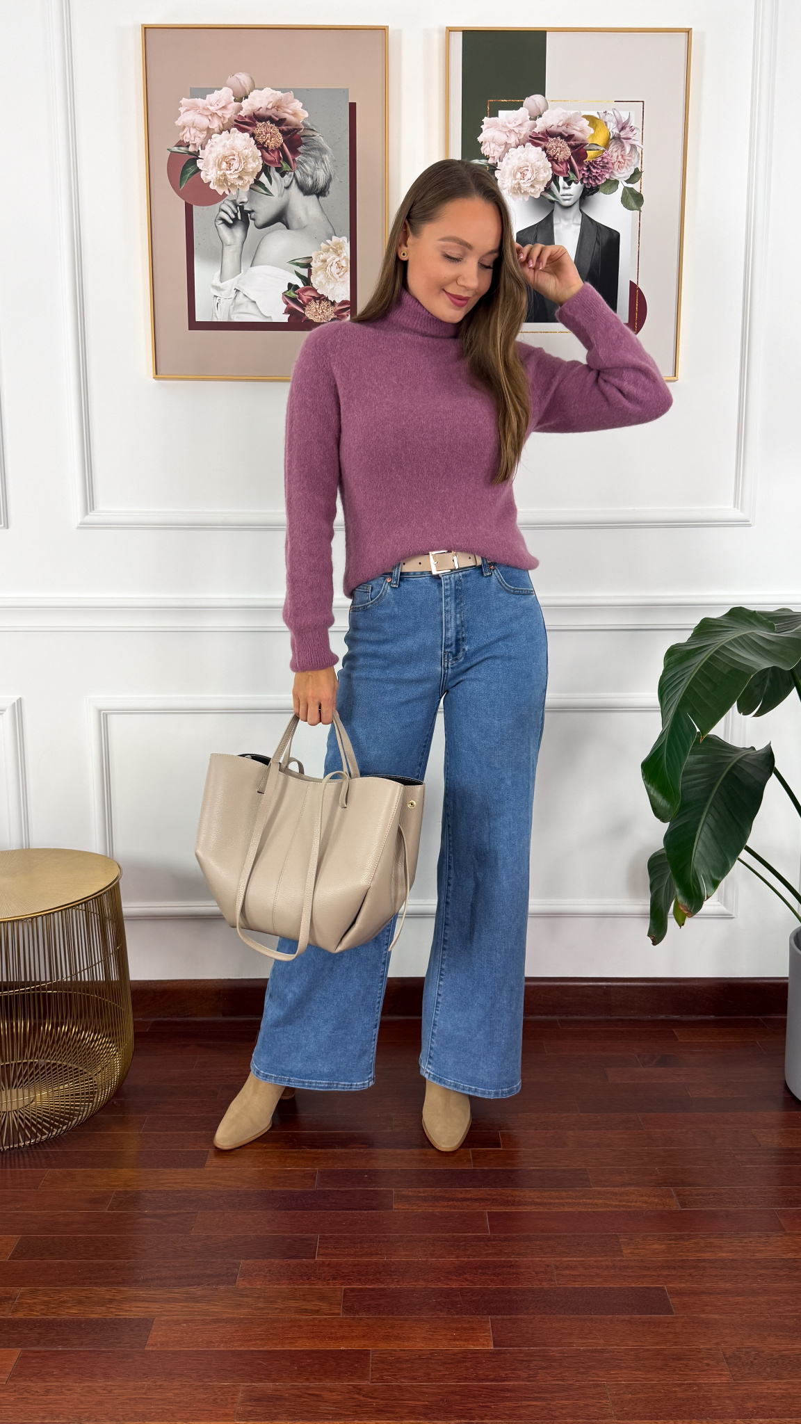 Wełniany golf Samanta różowy