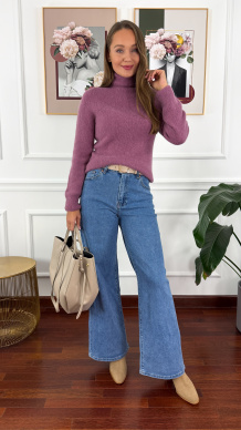 Wełniany golf Samanta różowy