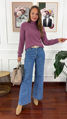 Wełniany golf Samanta różowy