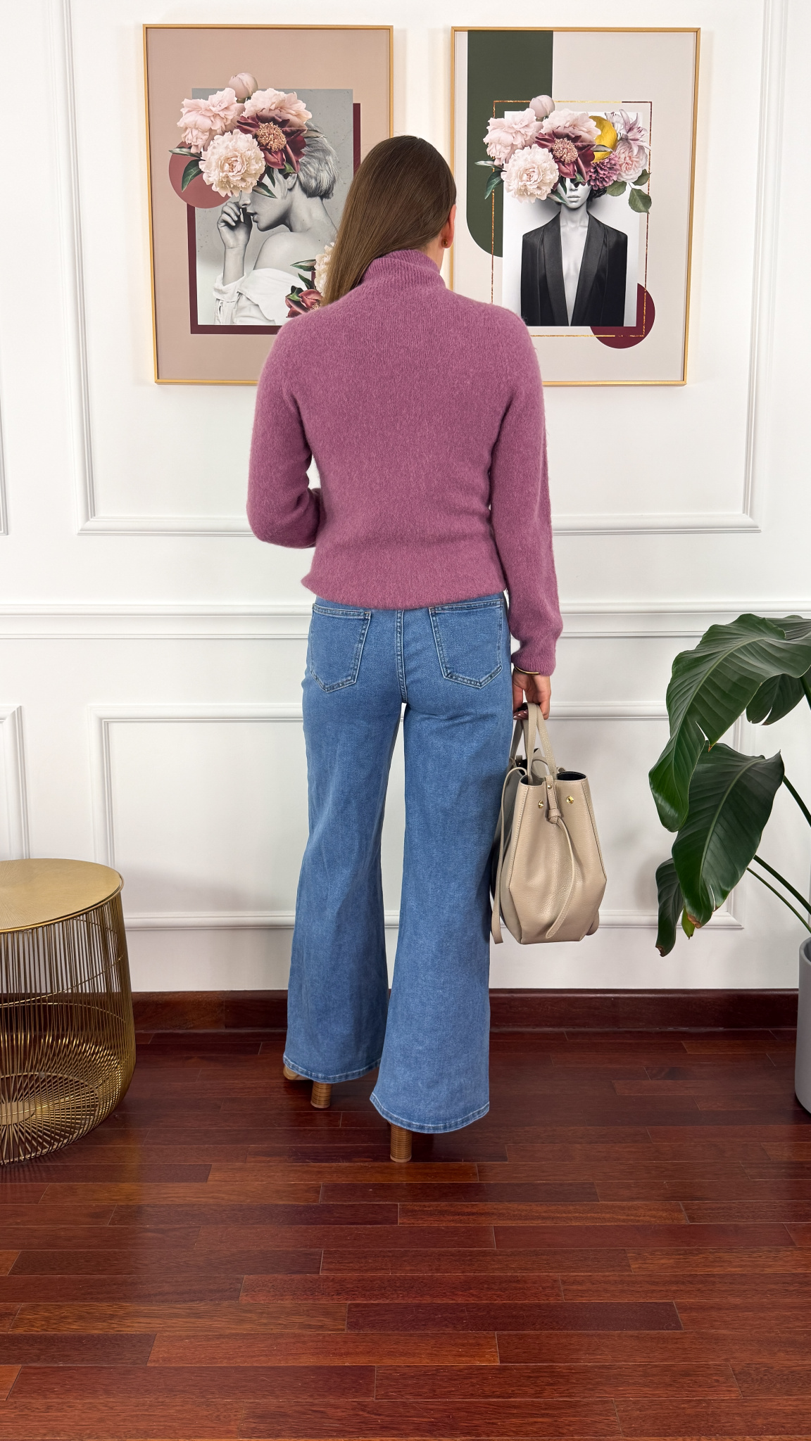 Wełniany golf Samanta różowy