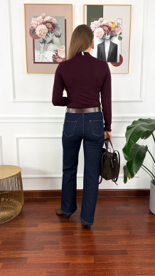 Wiskozowy półgolf Femi burgundowy