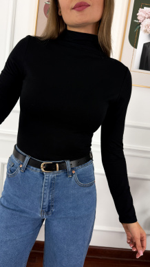 Wiskozowy półgolf Femi czarny