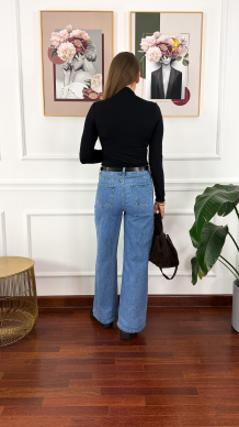 Wiskozowy półgolf Femi czarny