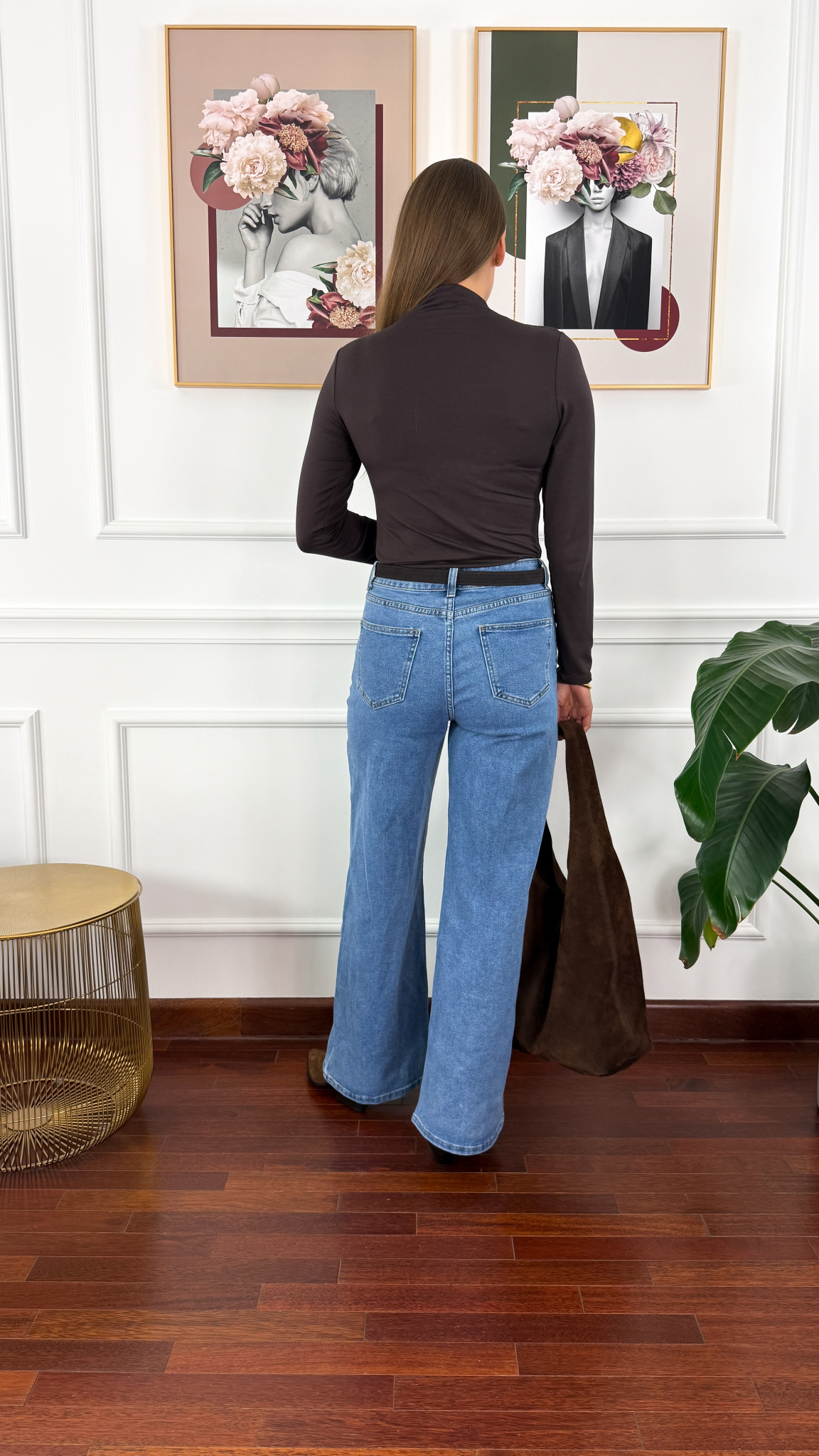 Wiskozowy półgolf Femi czekoladowa