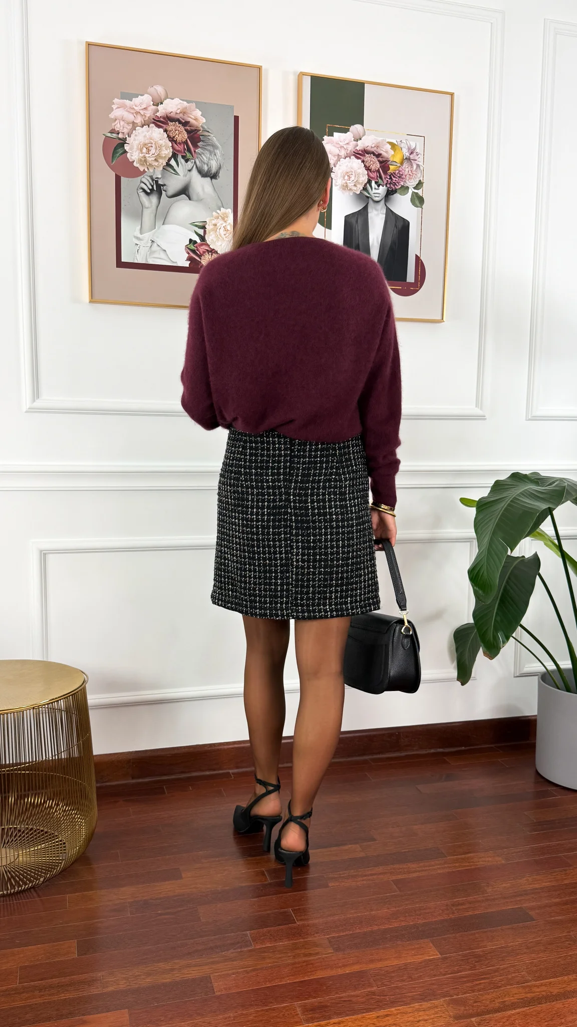 Spódnica Janna w kratkę czarna