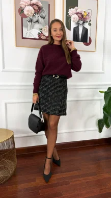 Spódnica Janna w kratkę czarna