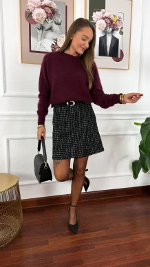 Spódnica Janna w kratkę czarna