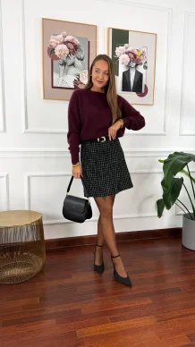 Spódnica Janna w kratkę czarna