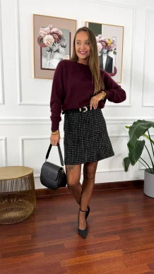 Spódnica Janna w kratkę czarna