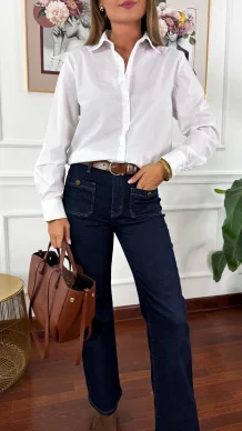 Bawełniana koszula Fosca biała