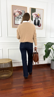 Wełniany sweter Alma beżowy