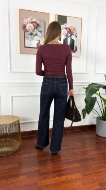 Bawełniana bluzka Paola burgundowa