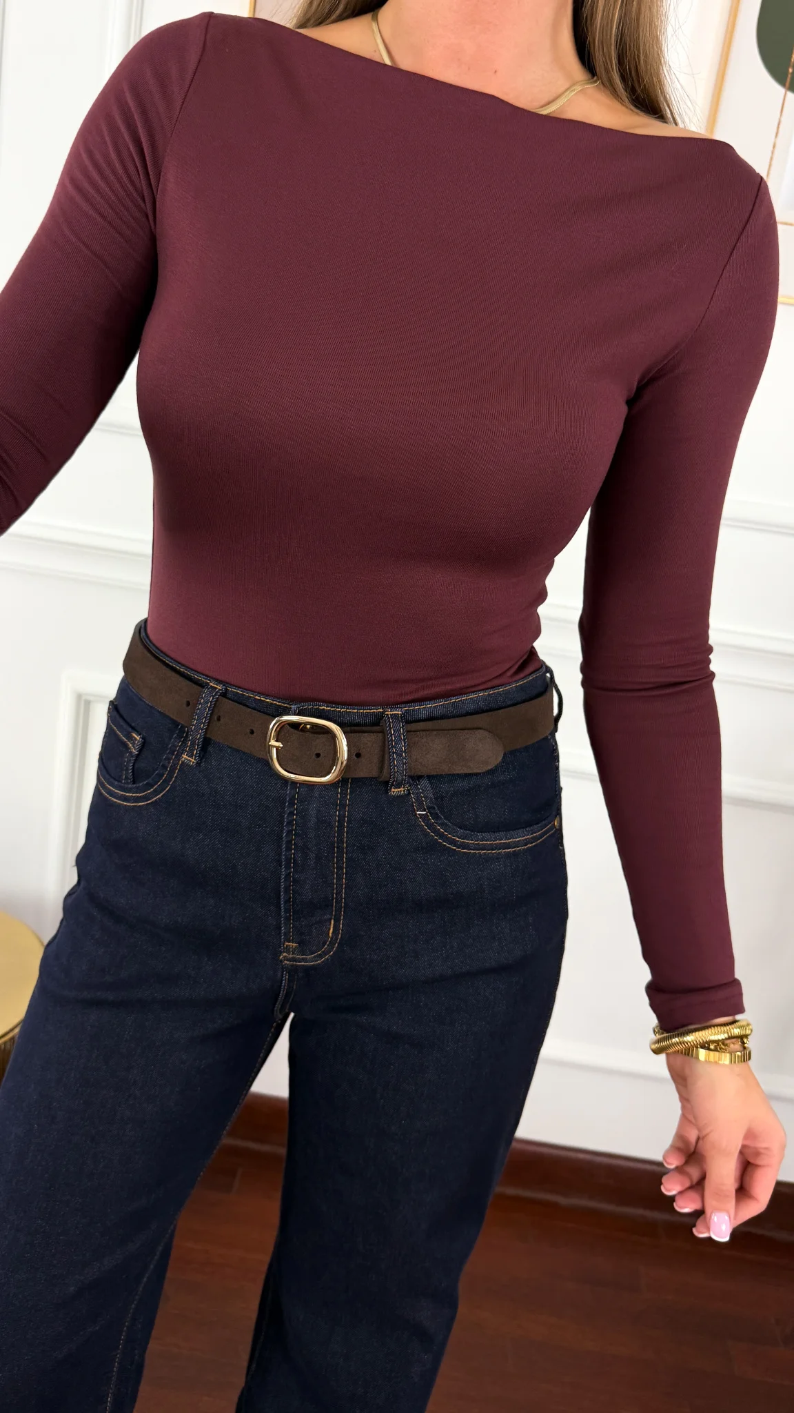 Bawełniana bluzka Paola burgundowa