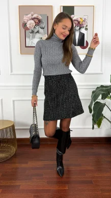 Wiskozowy golf Barbara szary