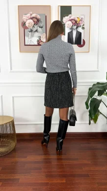 Wiskozowy golf Barbara szary