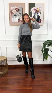 Wiskozowy golf Barbara szary