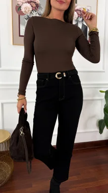 Bawełniana bluzka Paola czekoladowa