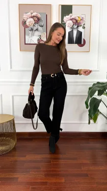 Bawełniana bluzka Paola czekoladowa