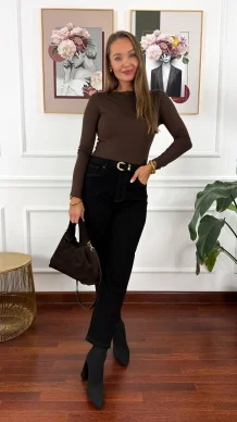 Bawełniana bluzka Paola czekoladowa