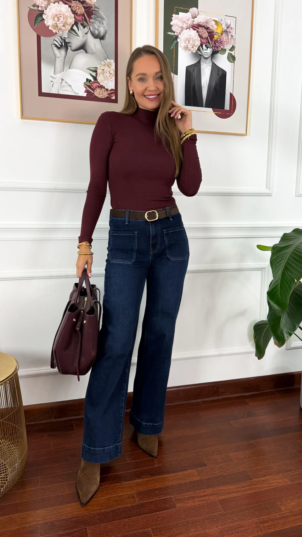 Bawełniana bluzka Brisa burgundowa