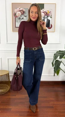 Bawełniana bluzka Brisa burgundowa