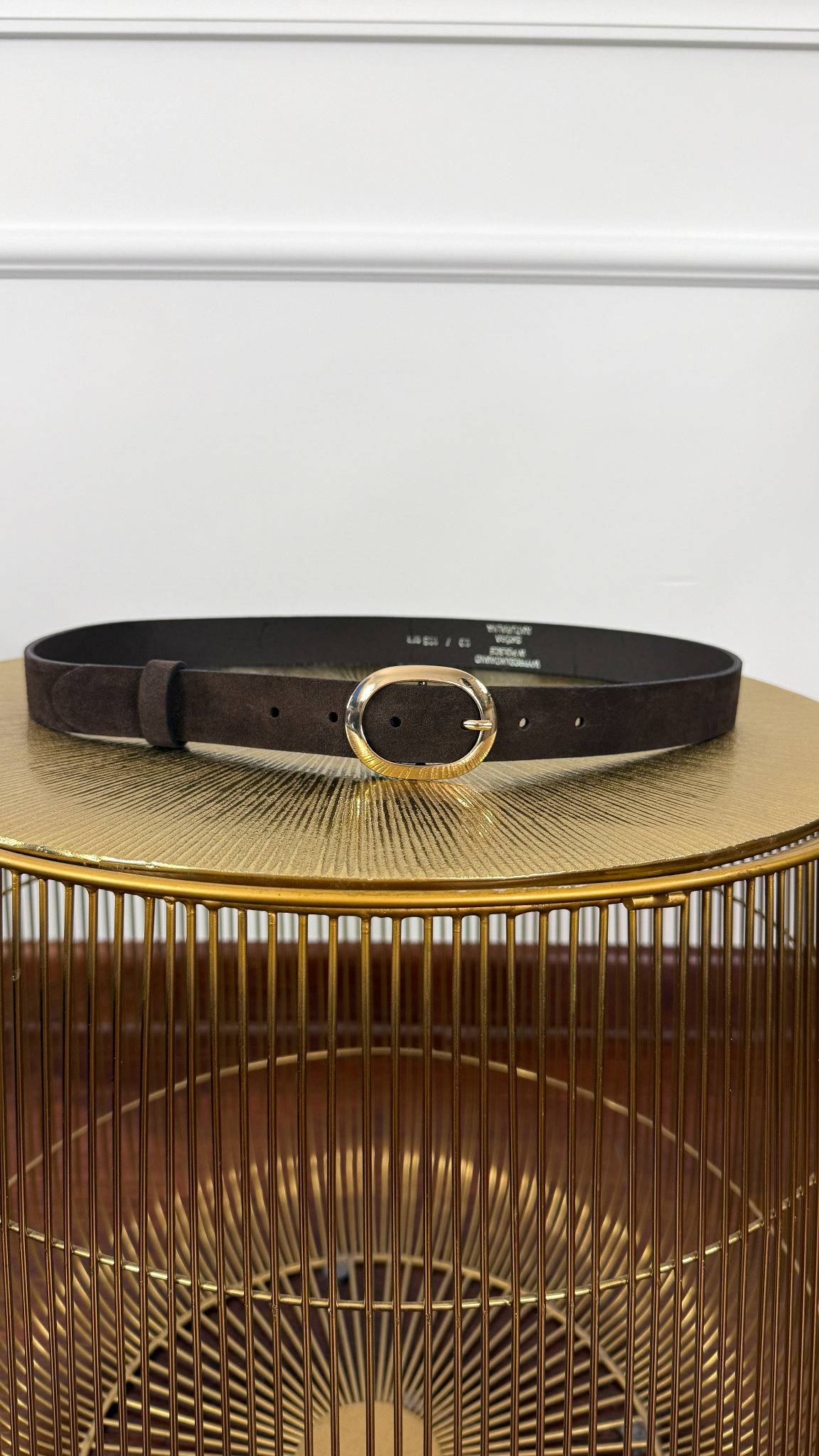 Zamszowy pasek Evio czekoladowy